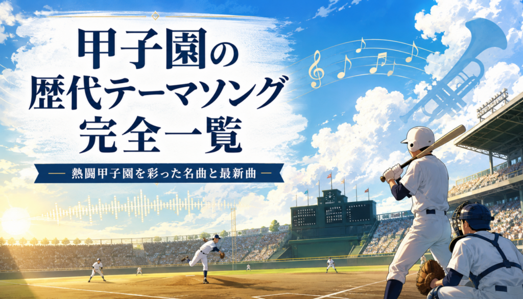 【2026年】甲子園の歴代テーマソング完全一覧 熱闘甲子園を彩った名曲と最新曲