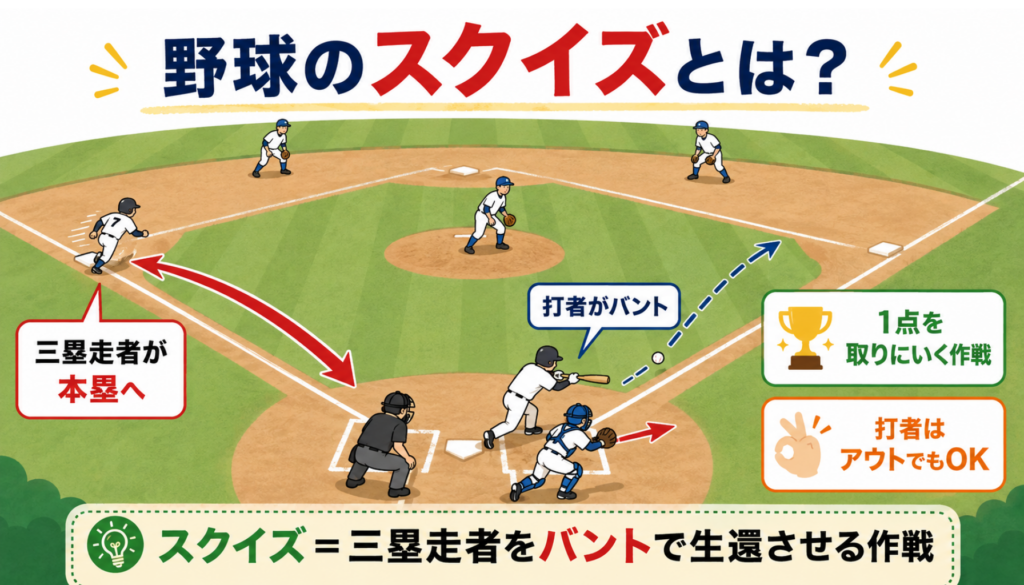 野球のスクイズとは？