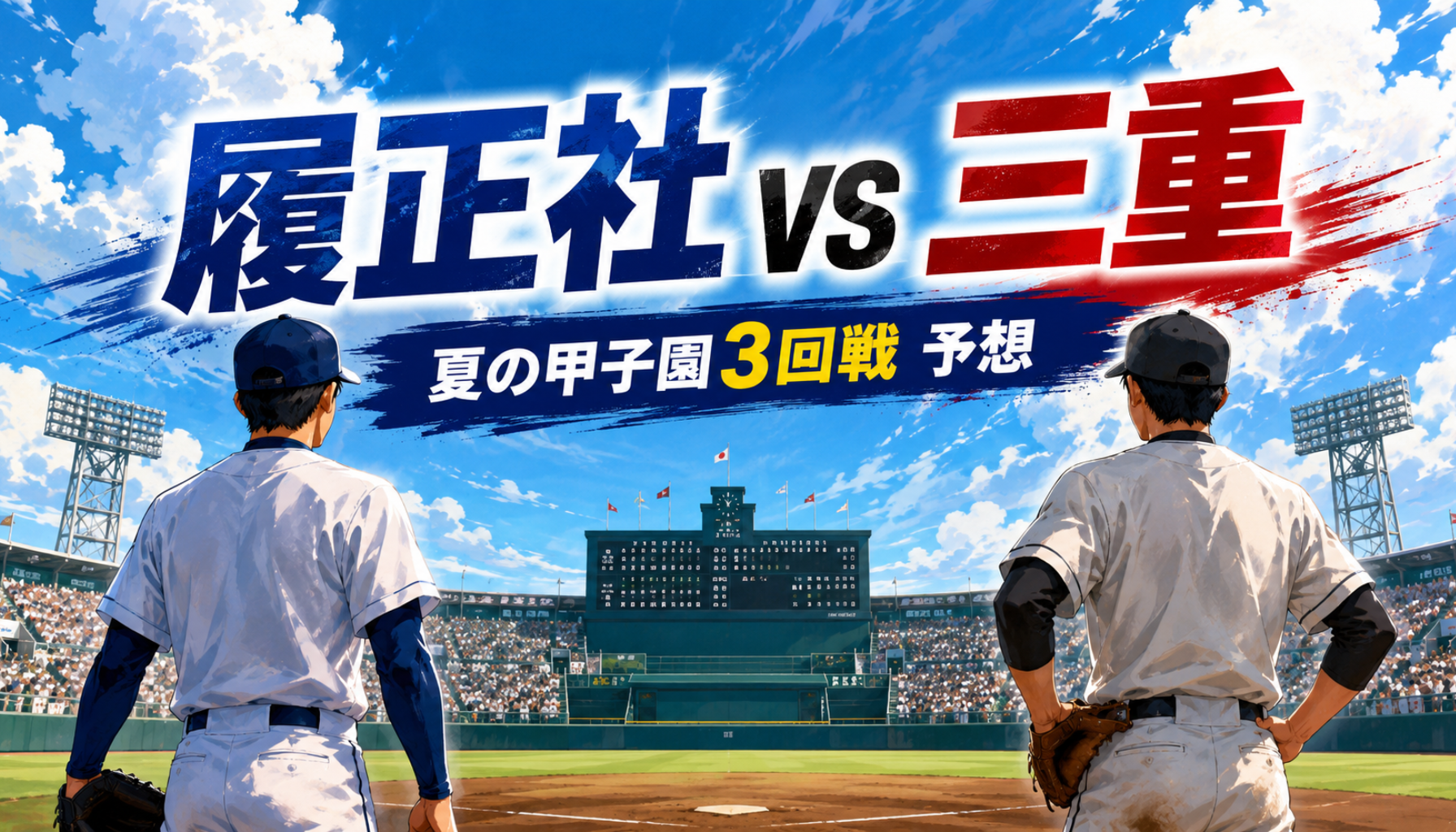 履正社と三重の予想！夏の甲子園3回戦の勝敗・注目選手・8強進出のポイント
