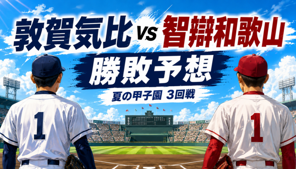 敦賀気比と智辯和歌山の予想！勝敗・スコアと甲子園3回戦の見どころを徹底分析