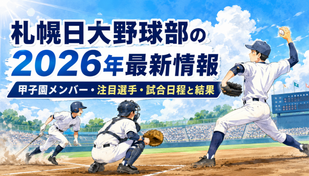 2026年最新｜札幌日大野球部の甲子園メンバー・注目選手・試合日程と結果