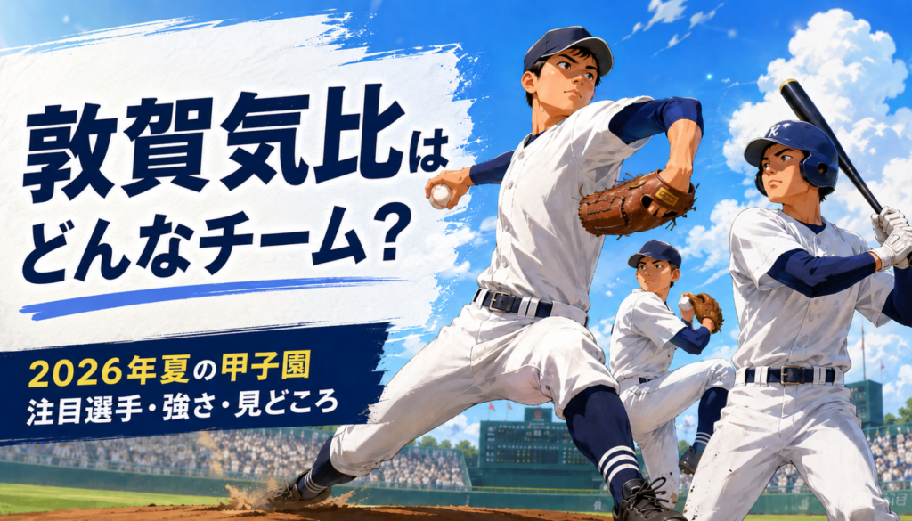 高校野球｜敦賀気比はどんなチーム？甲子園メンバー・注目選手・強さ・東哲平監督・横手戦を徹底解説