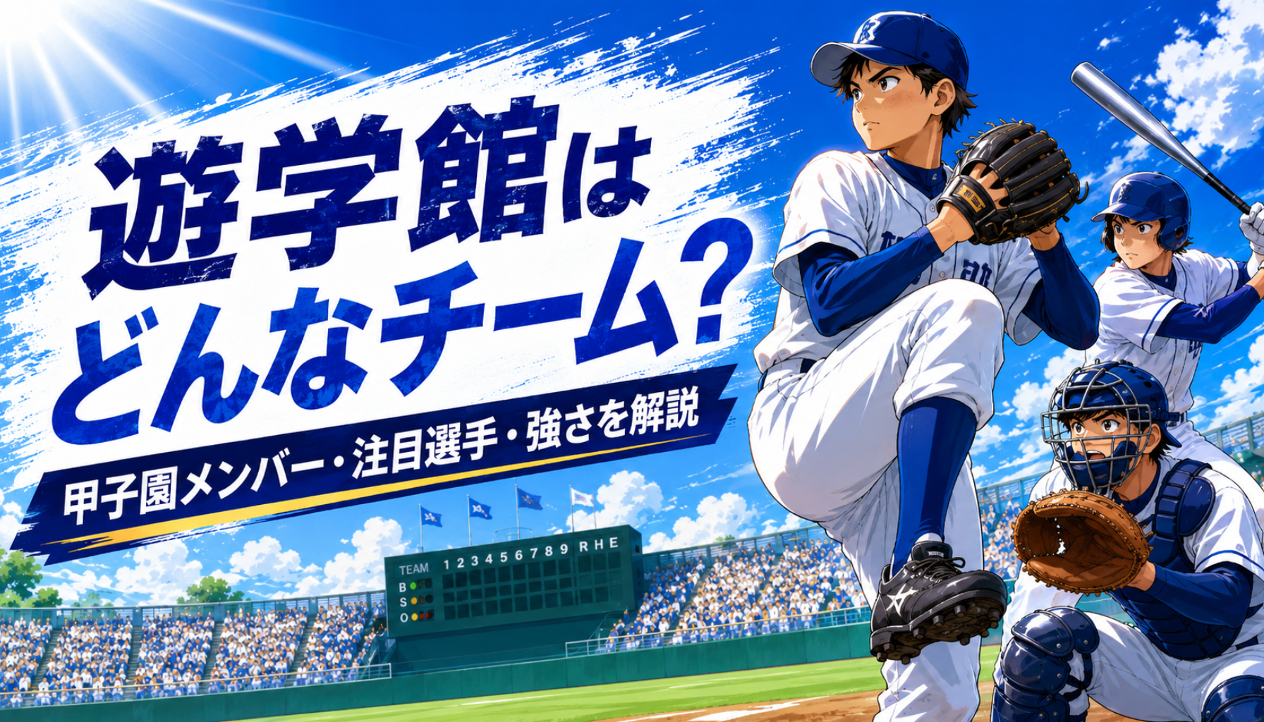遊学館野球部はどんなチーム？甲子園メンバーと注目選手、継投と逆転力の強さを解説