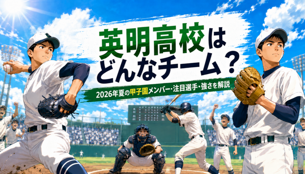 高校野球｜英明高校はどんなチーム？2026年夏の甲子園メンバー・予想スタメン・注目選手・監督・強さを解説