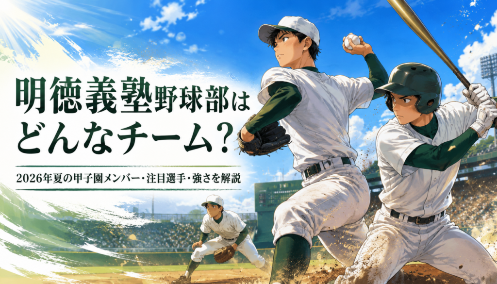 高校野球｜明徳義塾はどんなチーム？2026年夏の甲子園メンバー・注目選手・強さを徹底解説