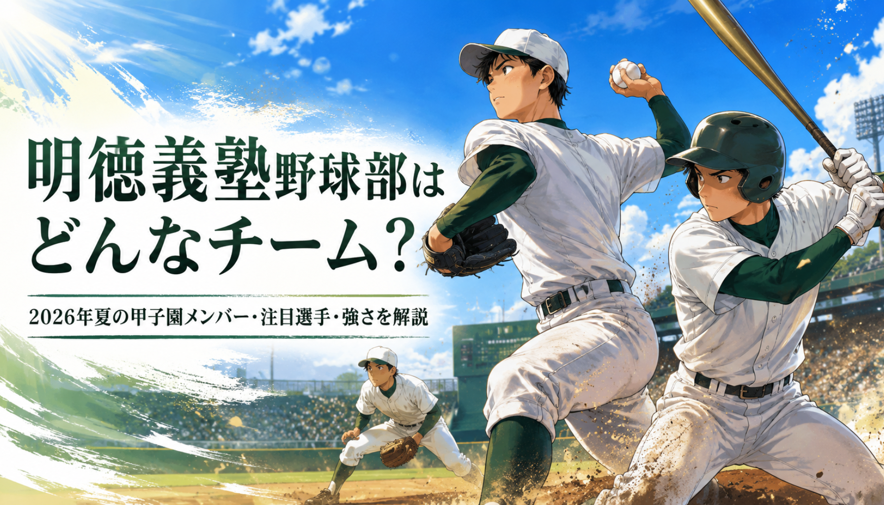 高校野球|明徳義塾はどんなチーム?2026年夏の甲子園メンバー・注目選手・強さを徹底解説