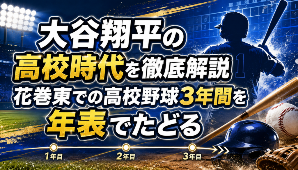 大谷翔平の高校時代を徹底解説 花巻東での高校野球3年間を年表でたどる