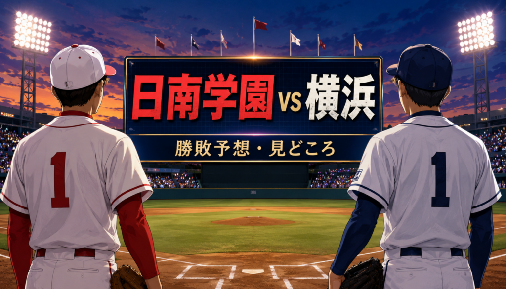 日南学園と横浜の予想！甲子園2回戦の勝敗予想・先発投手・戦力比較・予想スコアと見どころ