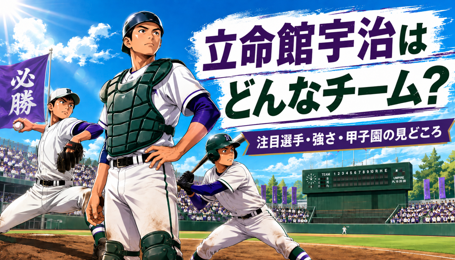 高校野球|立命館宇治はどんなチーム?甲子園メンバー・注目選手・監督・強さを徹底解説