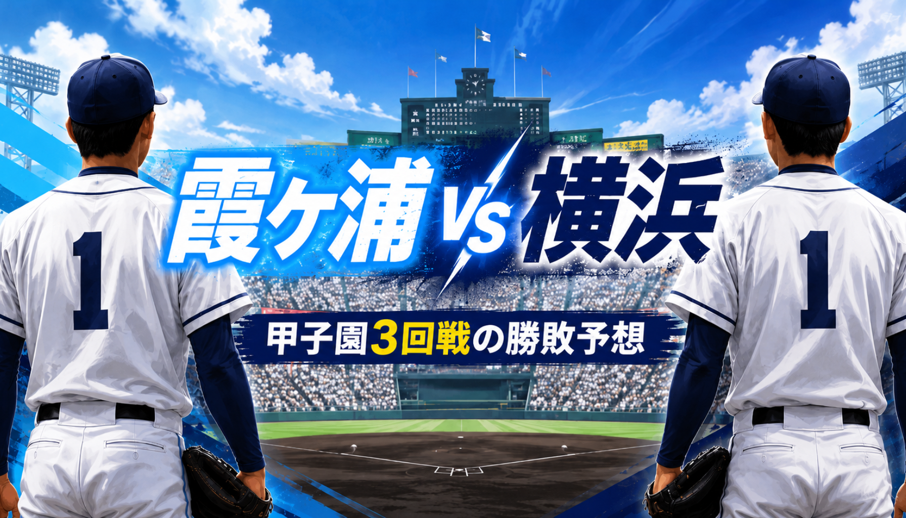霞ケ浦と横浜の予想！甲子園3回戦の勝敗・スコア・先発と投手戦を徹底分析