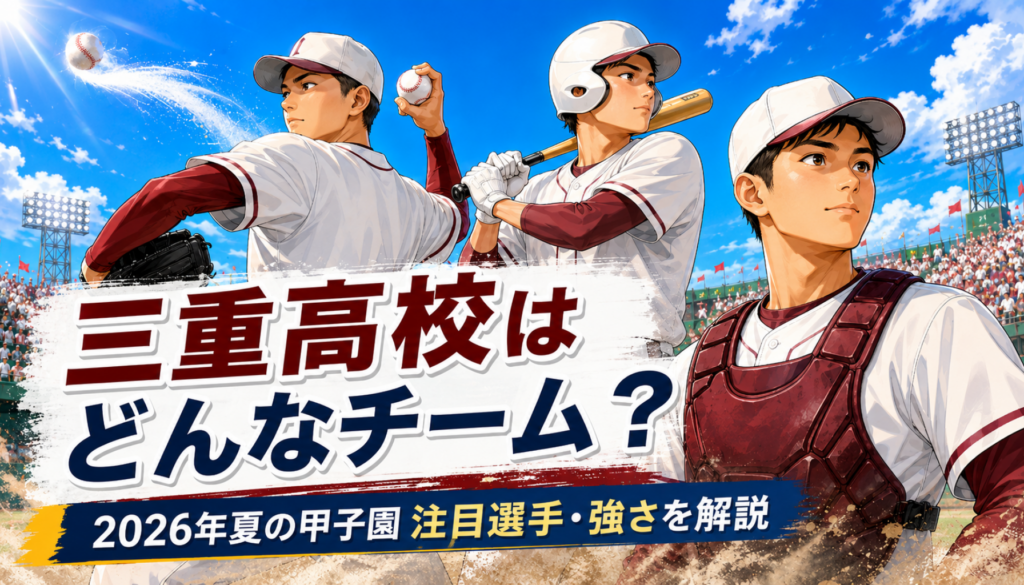 高校野球｜三重高校はどんなチーム？2026年夏の甲子園メンバー・注目選手・監督・成績から強さを分析
