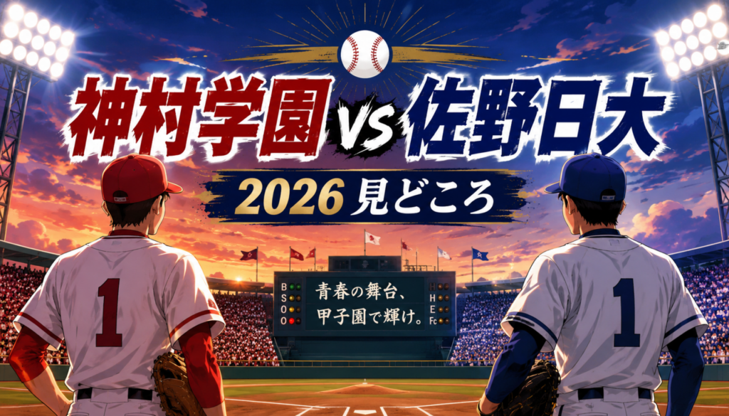 神村学園対佐野日大の2026年の見どころを徹底解説！甲子園2回戦の先発左腕とエース継投がカギ