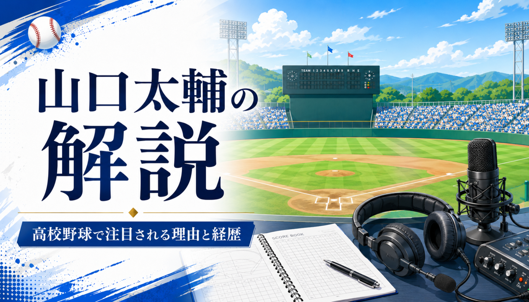 山口太輔の解説はなぜ注目？NHK高校野球解説者の経歴・年齢、慶應・東京ガスと都市対抗優勝を紹介