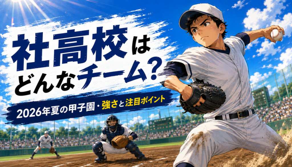 高校野球｜社高校はどんなチーム？2026年甲子園の強さ・メンバー・注目選手と智辯和歌山戦を徹底解説