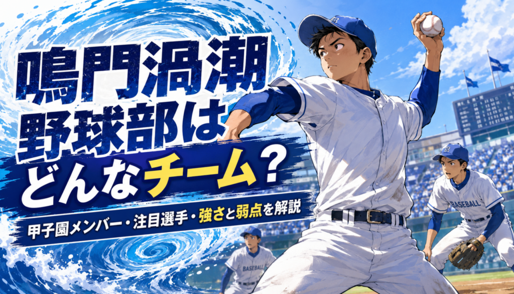 高校野球｜鳴門渦潮はどんなチーム？甲子園メンバー・注目選手・監督・強さと弱点を解説