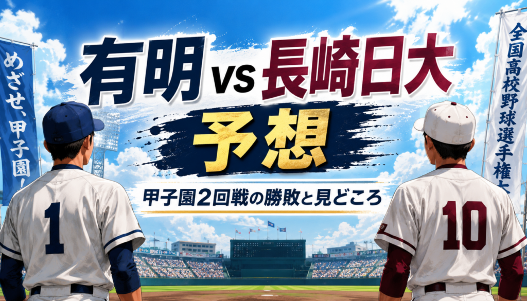 有明と長崎日大の予想！甲子園2回戦の勝敗・見どころ・注目選手を徹底分析
