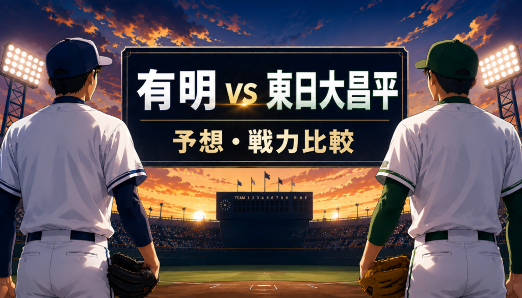 有明と東日大昌平の予想！甲子園3回戦の勝敗・スコアを投手力と戦力比較から展望