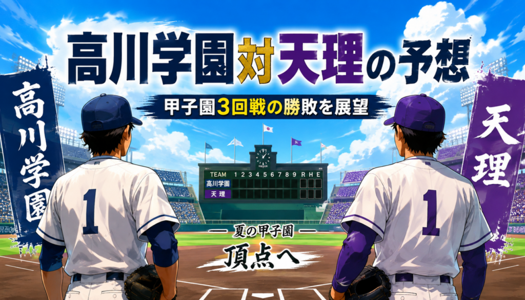 高川学園対天理の予想！甲子園3回戦はどっちが勝つ？勝敗予想とスコアを戦力比較