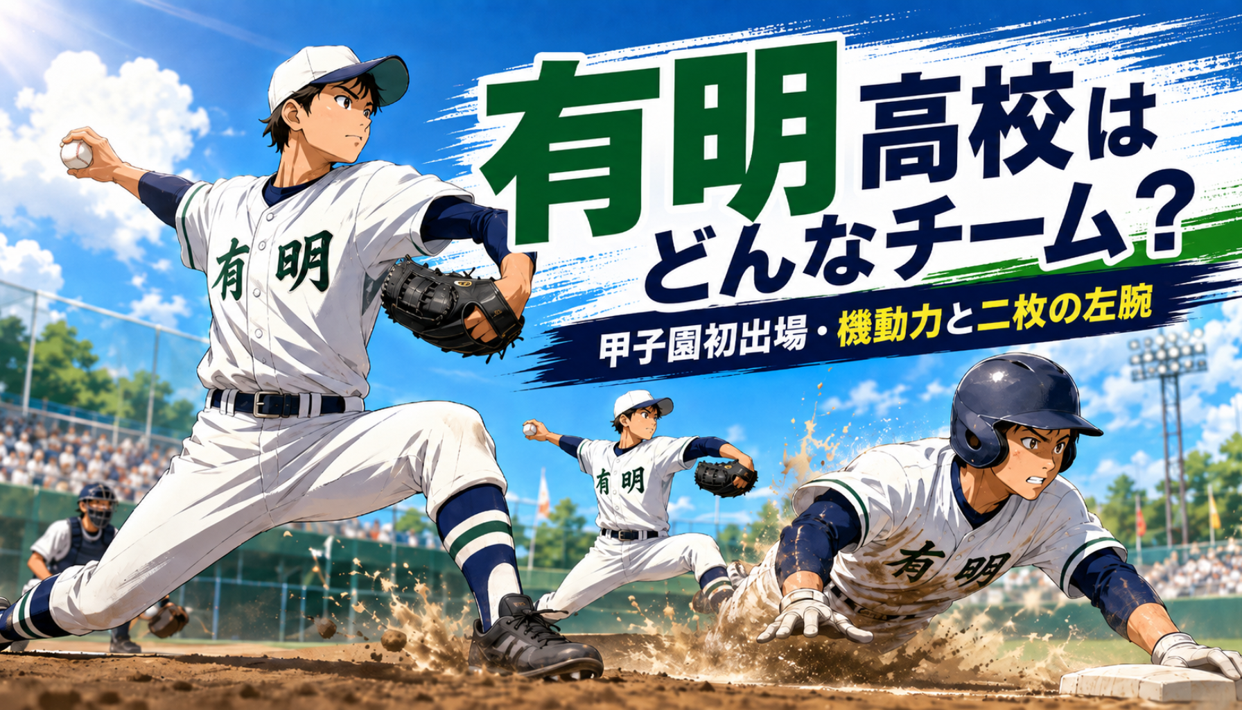 高校野球｜有明高校はどんなチーム？甲子園メンバー・注目選手・機動力と二枚の左腕を解説